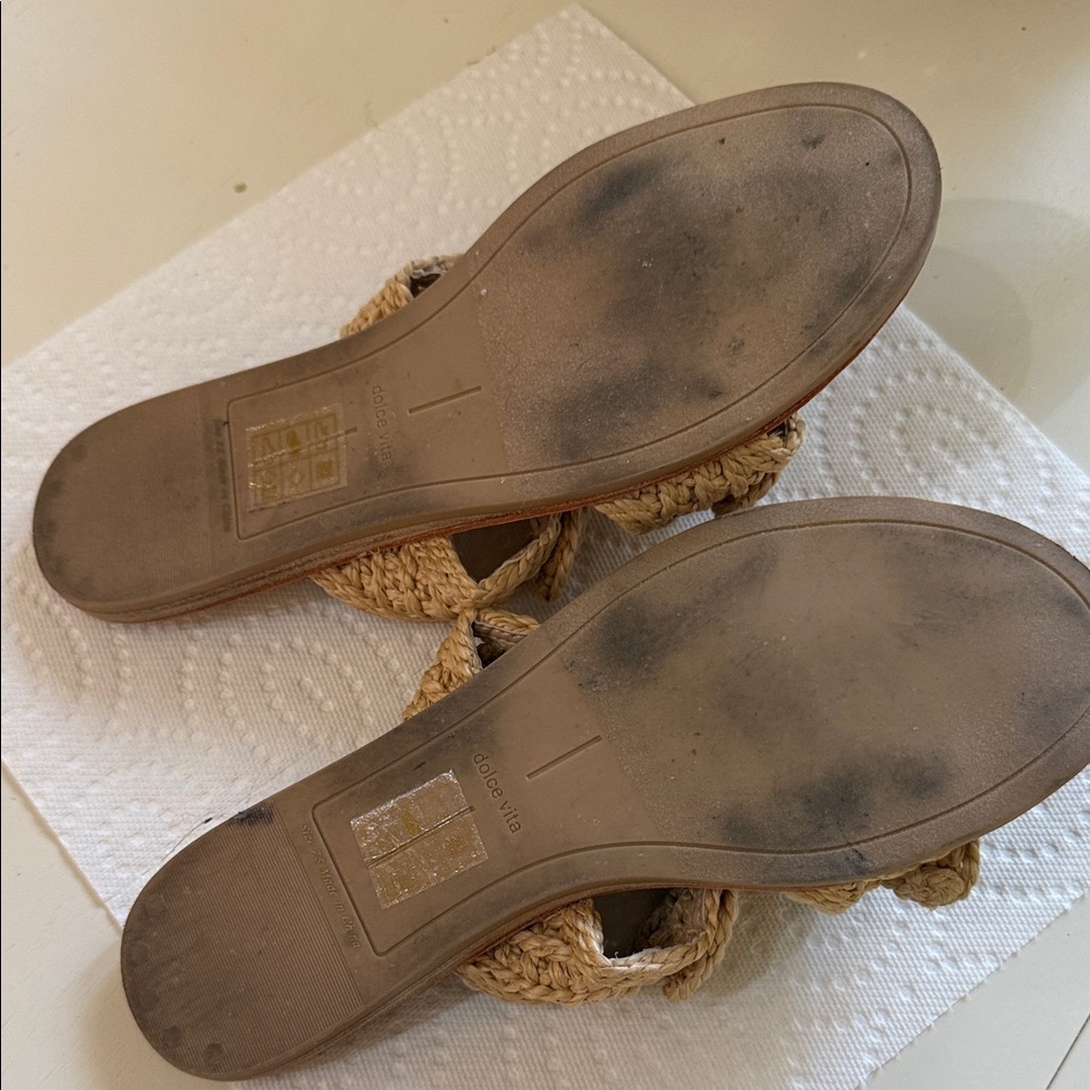 Dolce Vita Women's Tan Braided Sandals - Picture 2 of 3